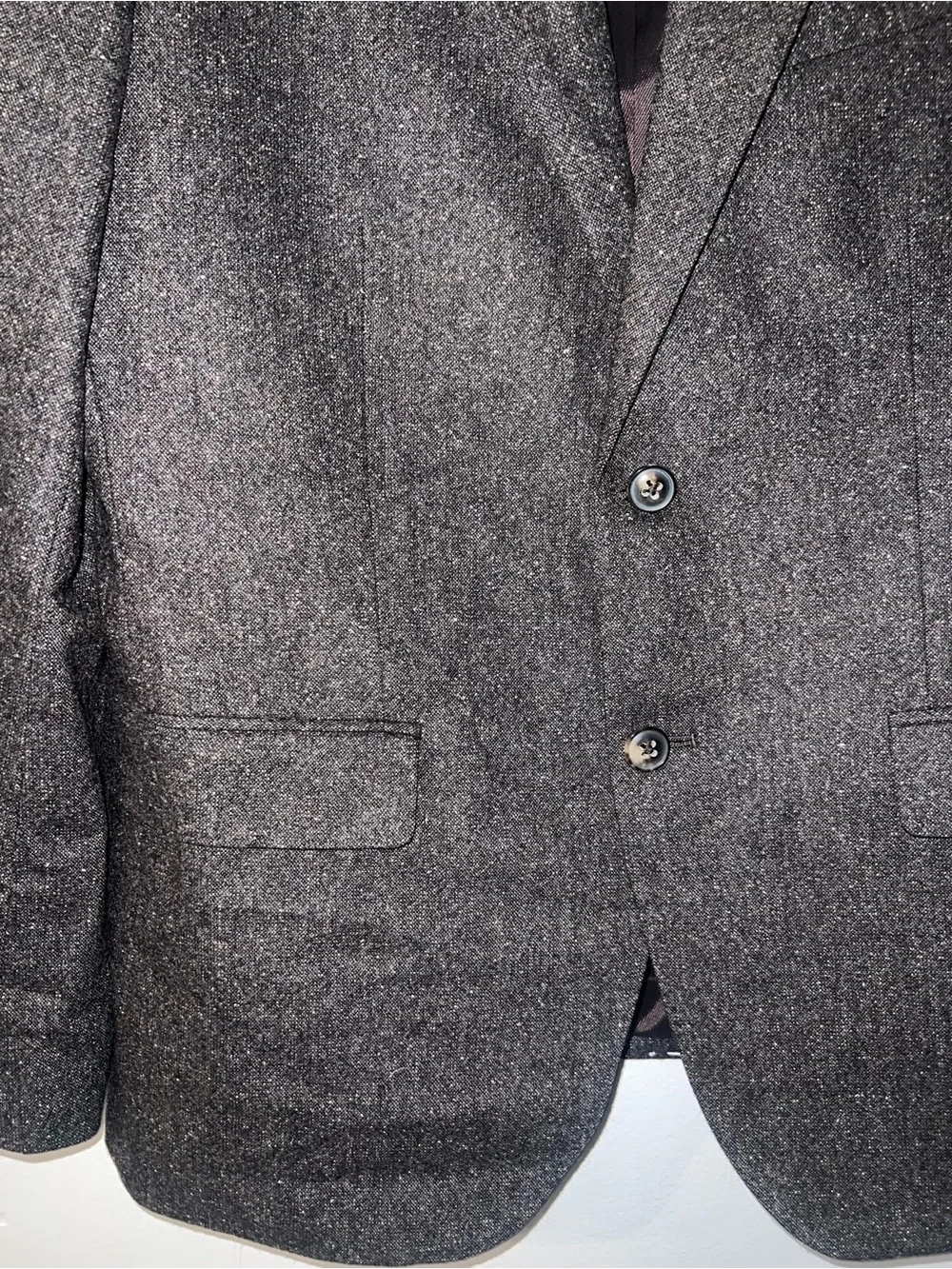 Banana Republic Slim Fit Tweed Blazer Sport Jacket 40s Dark Academia Wool Blend